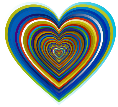 Psychedelic Hearts Tunnel 8 clipart