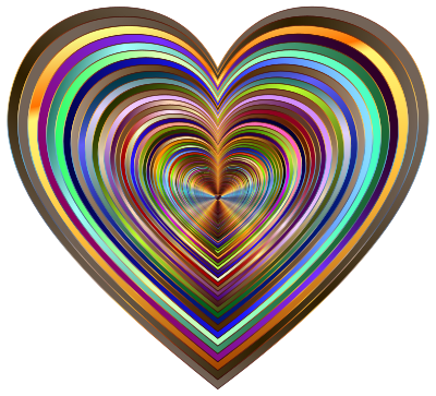 Psychedelic Hearts Tunnel 9 Variation 3 clipart