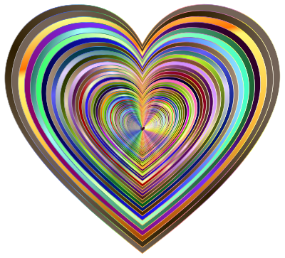 Psychedelic Hearts Tunnel 9 Variation 4 clipart