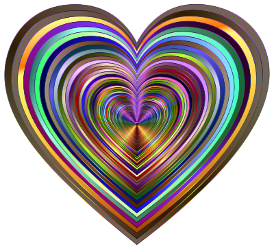 Psychedelic Hearts Tunnel 9 Variation 5 clipart