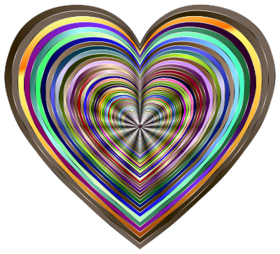 Psychedelic Hearts Tunnel 9 Variation 8 clipart