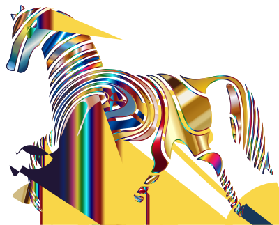 Psychedelic Horse 2 clipart