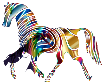 Psychedelic Horse 9 clipart
