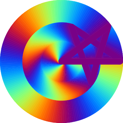 Psychedelic pentagram clipart