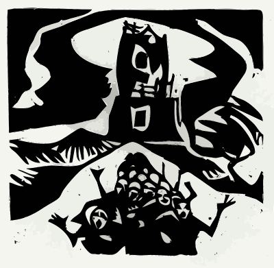Public domain lino-cut clipart