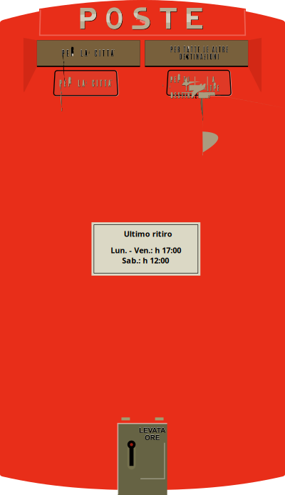 Public Italian postbox clipart