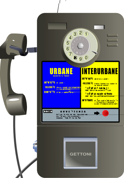 Public telephone clipart