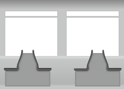 Public transport seats side view clipart