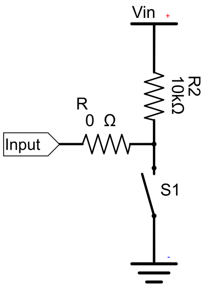 Pull-up Resistor Circuit Schematic clipart