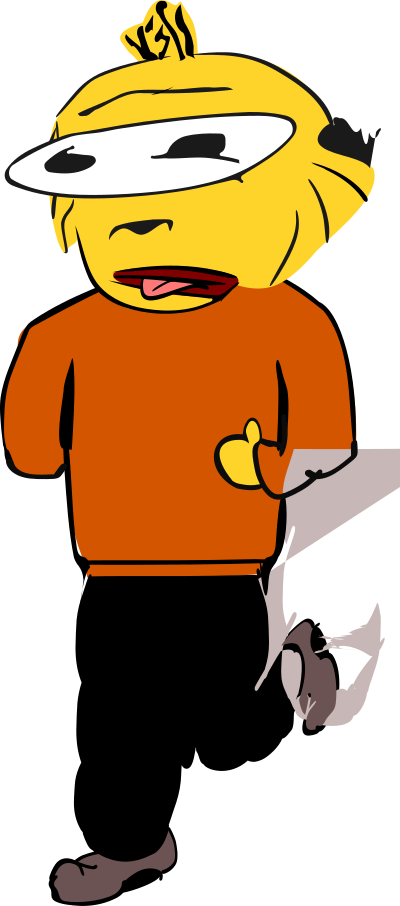Pulling his tongue out clipart