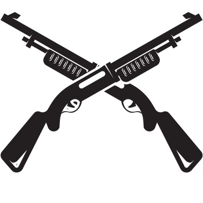 Pump action shotgun clipart