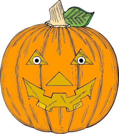 Pumpkin face clipart