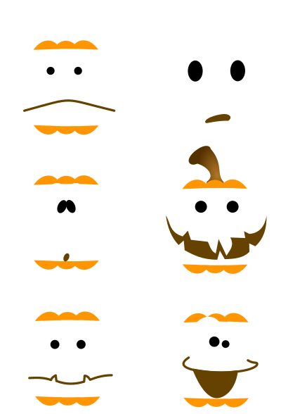 Pumpkin Faces clipart