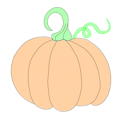 Pumpkin for EggBot clipart