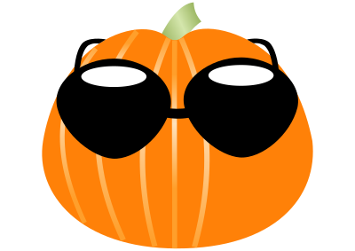 Pumpkin wearing sunglasses clipart