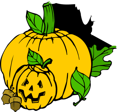 Pumpkins (colour) clipart