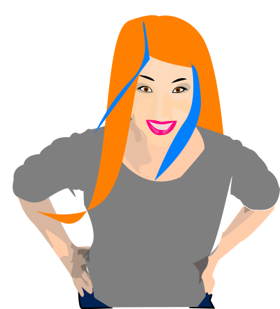 Punk girl 1 clipart