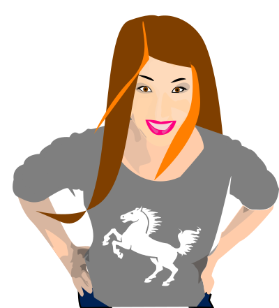 Punk girl 10 clipart