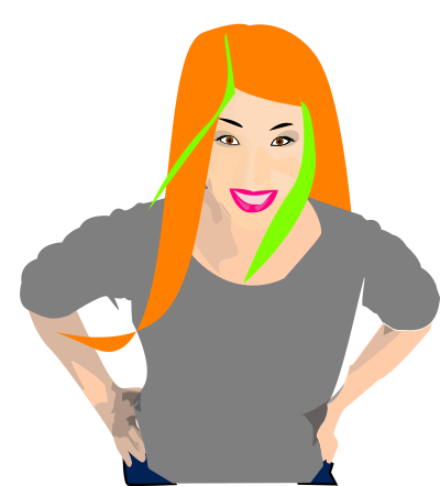 Punk girl 2 clipart