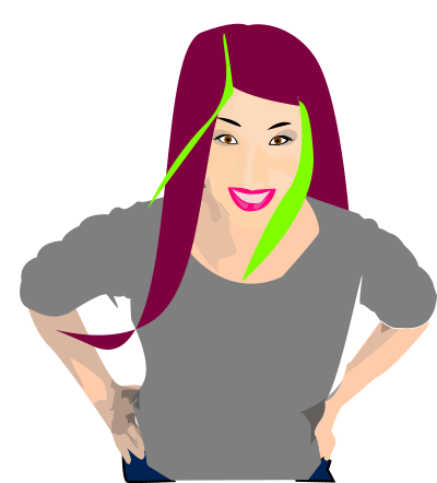 Punk girl 3 clipart