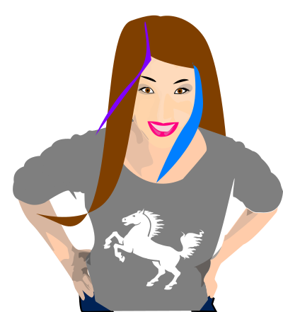 Punk girl 8 clipart