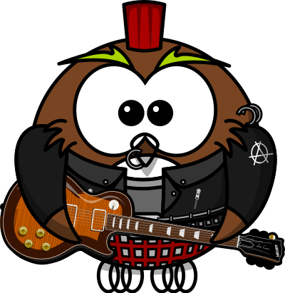 Punk Owl clipart