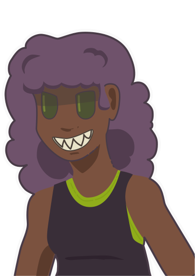 Punky latina in a tank top clipart