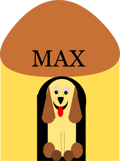 Puppy & Doghouse clipart