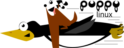 Puppy Linux Logo with Tux clipart