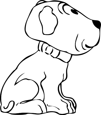 Puppy side view clipart