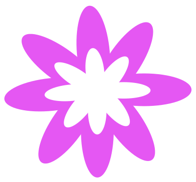 Purple Burst Flower clipart