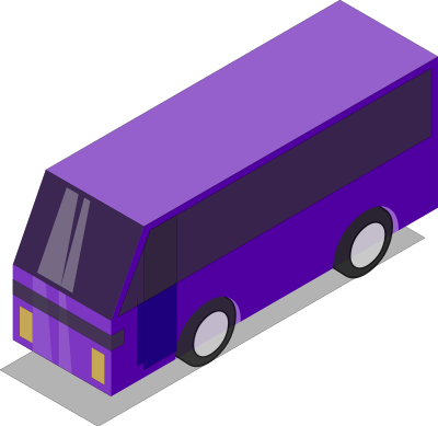 Purple bus clipart
