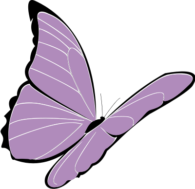 Purple butterfly clipart