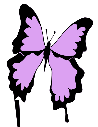 Purple butterfly clipart