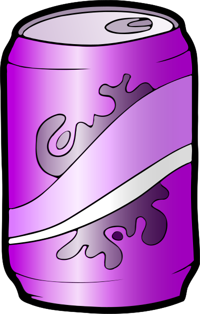 Purple Can of Soda clipart