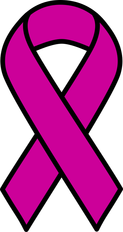 Purple Cancer Ribbon: Leiomyosarcoma, Testicular Cancer, and Pancreatic Cancer clipart
