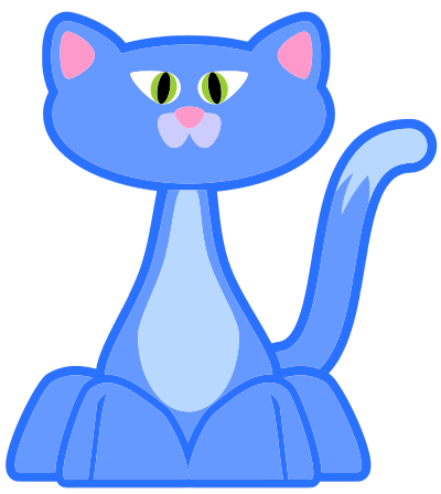 Purple Cartoon Cat clipart