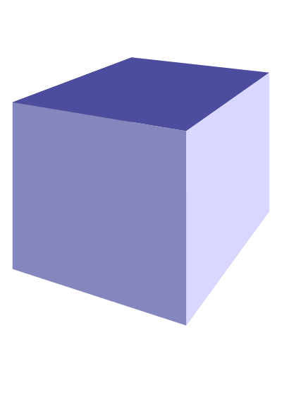 Purple cube clipart