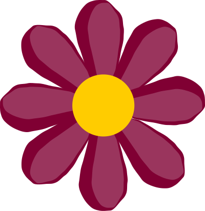Purple flower clipart