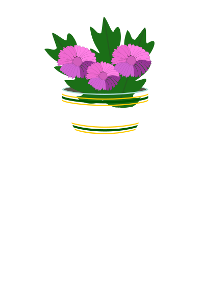 Purple flower pot clipart