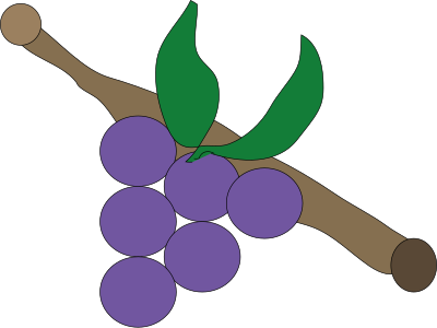 Purple grapes clipart