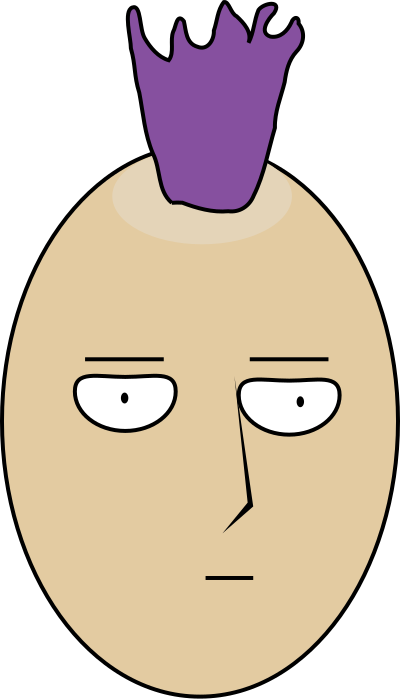 Purple Hair Man clipart