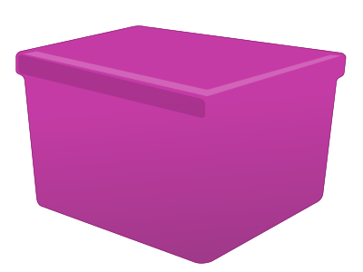 Purple Plastic Box Filled With Paper clipart