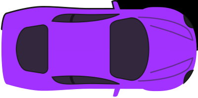 Purple Racing Car (Top View) clipart