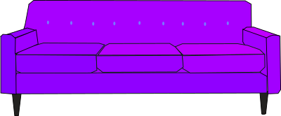 Purple Sofa clipart
