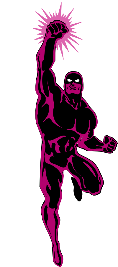Purple superhero clipart