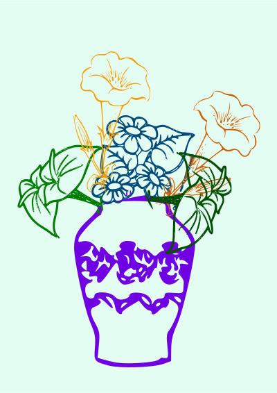 Purple vase clipart