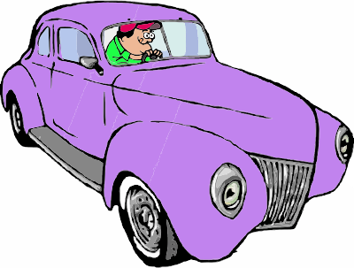 Purple Vintage Car clipart