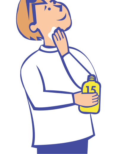 Put on suncream clipart
