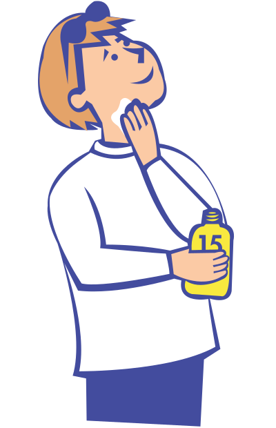 Put on suncream v2 clipart
